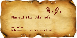 Merschitz Júnó névjegykártya